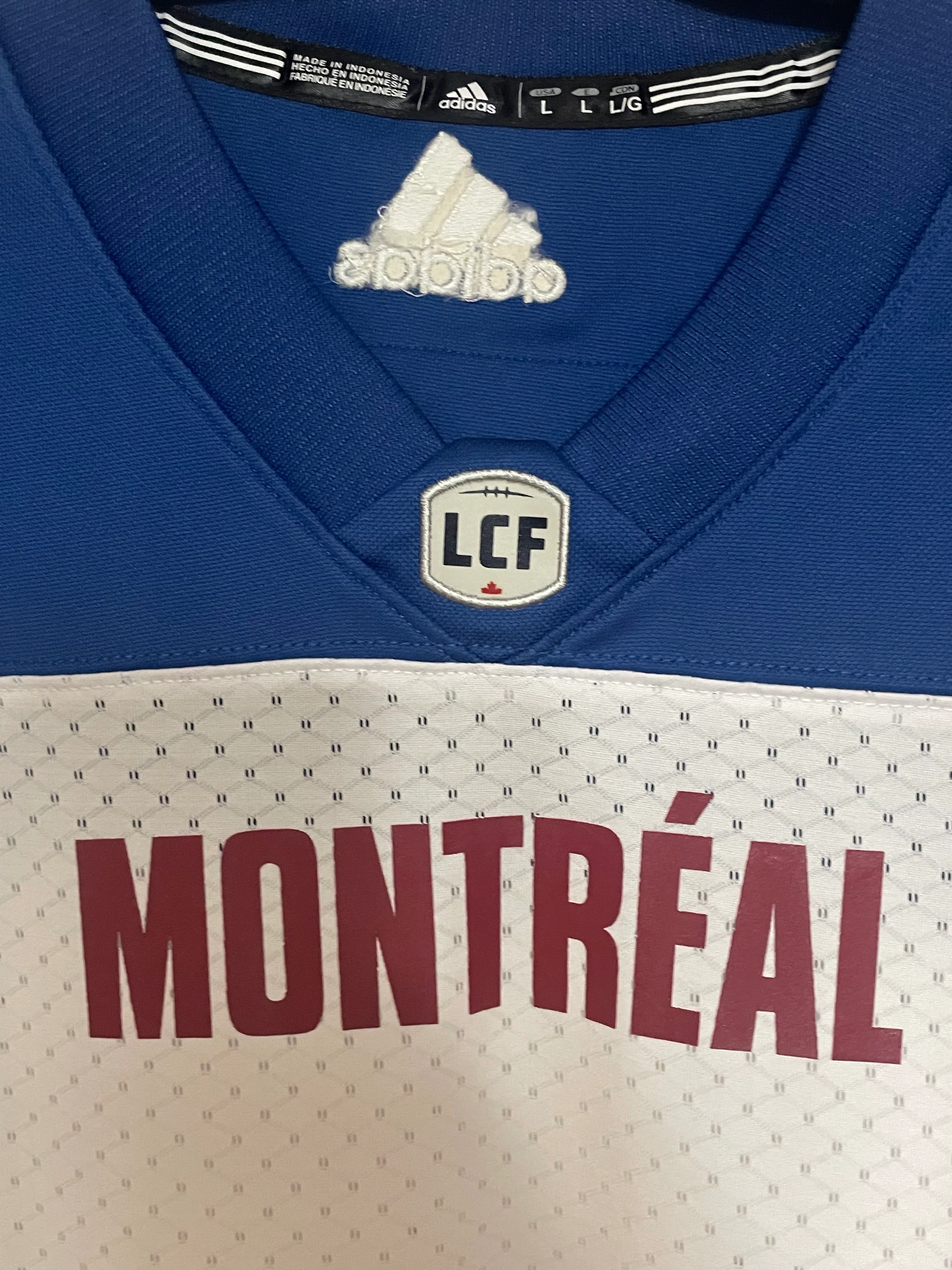 Montreal Alouettes Adidas CFL Vintage Replica Jersey -White - Image 3