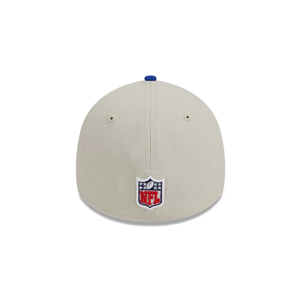 New England Patriots New Era 2023 Historic Sideline 39THIRTY Flex Hat - Cream/Royal - Image 5