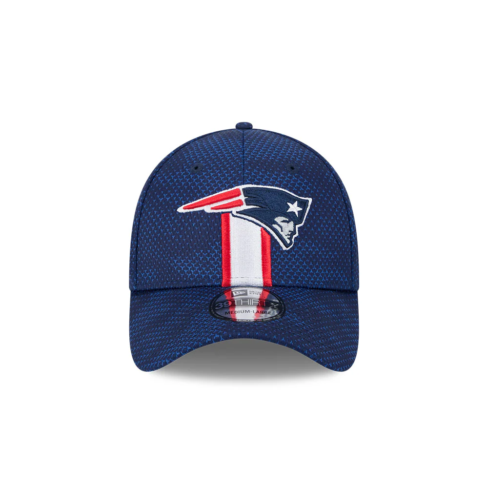 New England Patriots NFL 2024 Sideline New Era 39 Thirty Flex Hat - Navy - Image 6