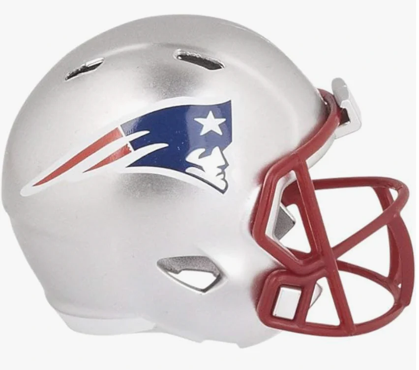 New England Patriots NFL Riddell Speed Pocket PRO Micro/Pocket-Size/Mini Football Helmet - Image 2