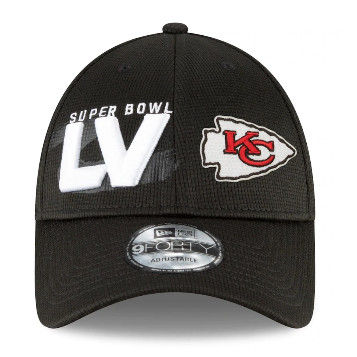 Kansas City Chiefs New Era Black Super Bowl LV Bound - 9FORTY Adjustable Hat - Image 2