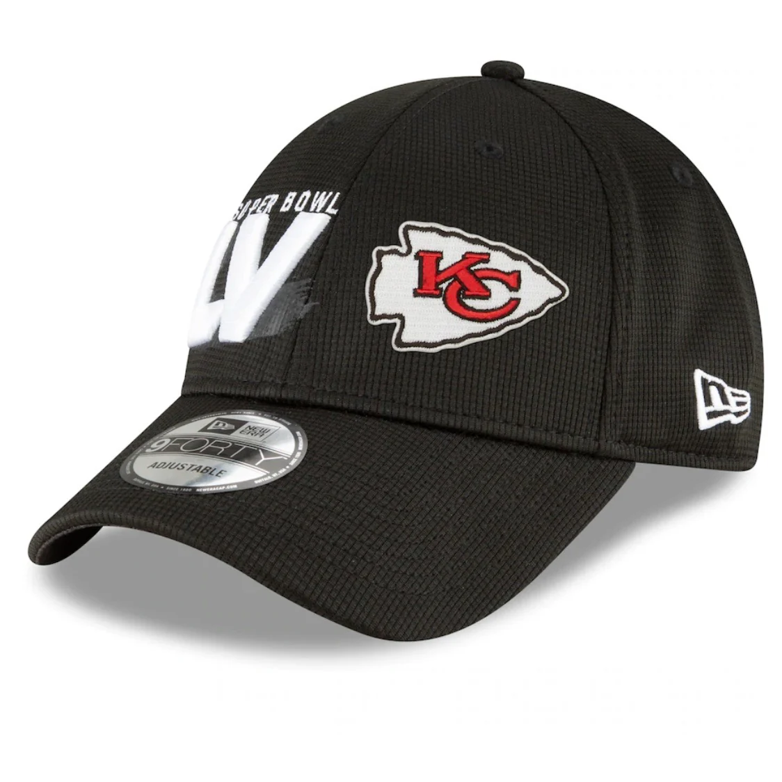 Kansas City Chiefs New Era Black Super Bowl LV Bound - 9FORTY Adjustable Hat - Image 3