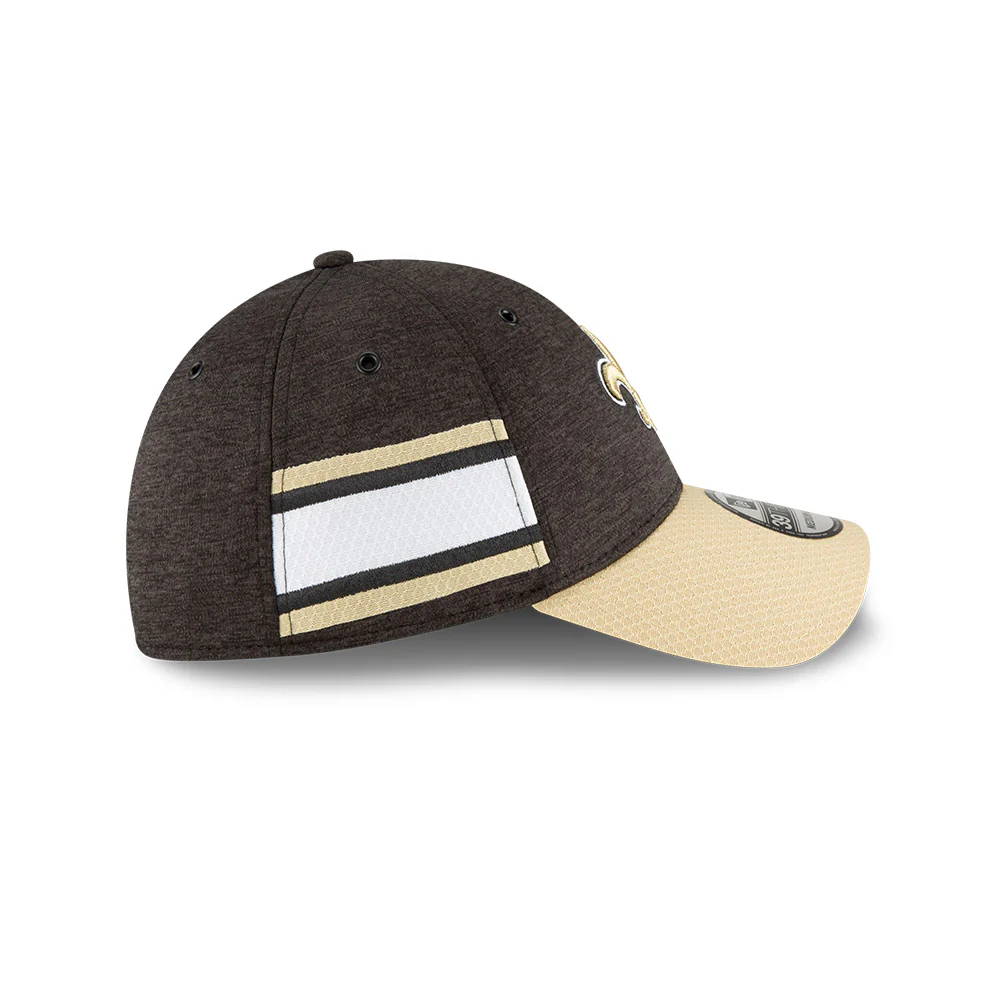 New Orleans Saints New Era 2018 On Field Sideline Home 39Thirty Flex Fit Hat - Image 2