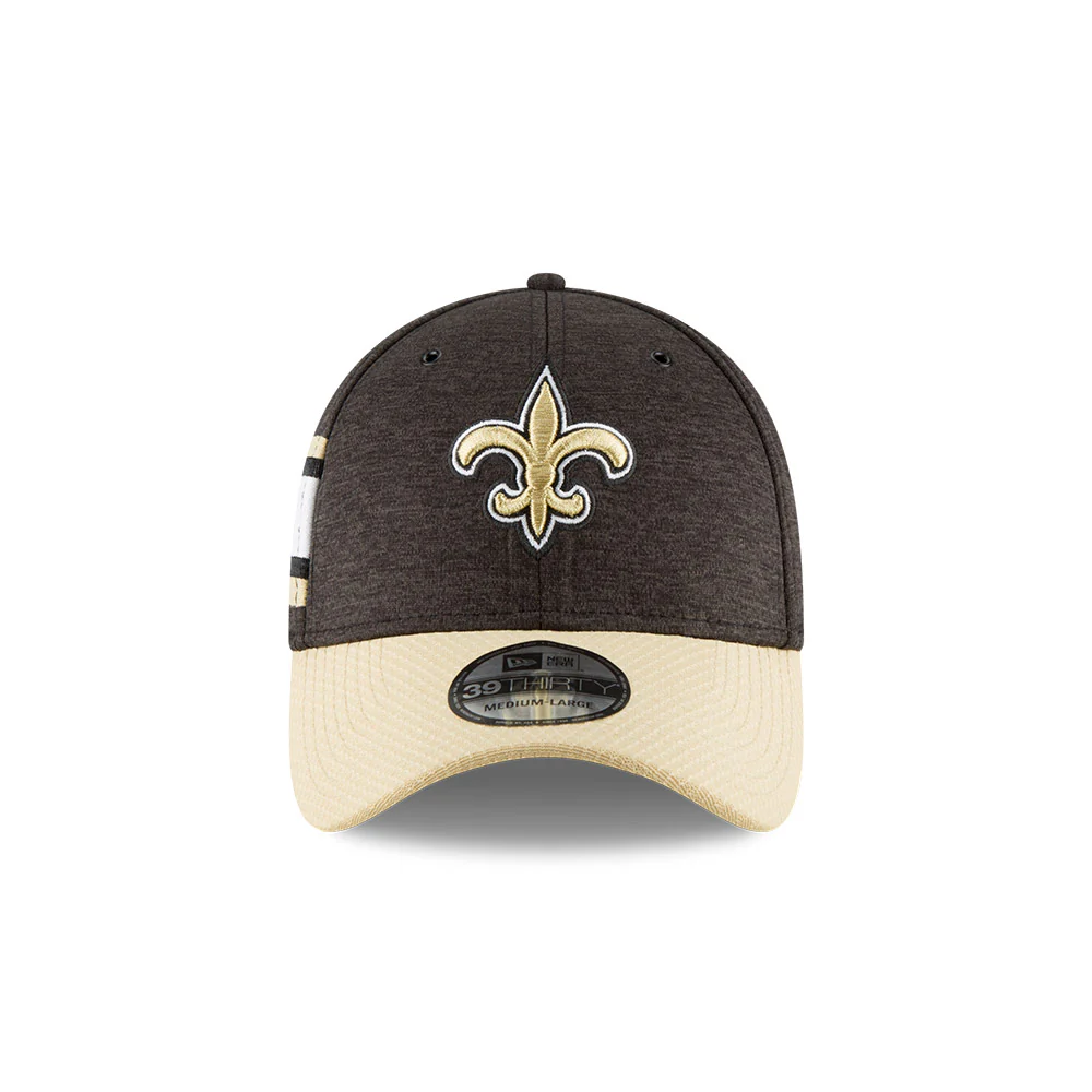 New Orleans Saints New Era 2018 On Field Sideline Home 39Thirty Flex Fit Hat - Image 5