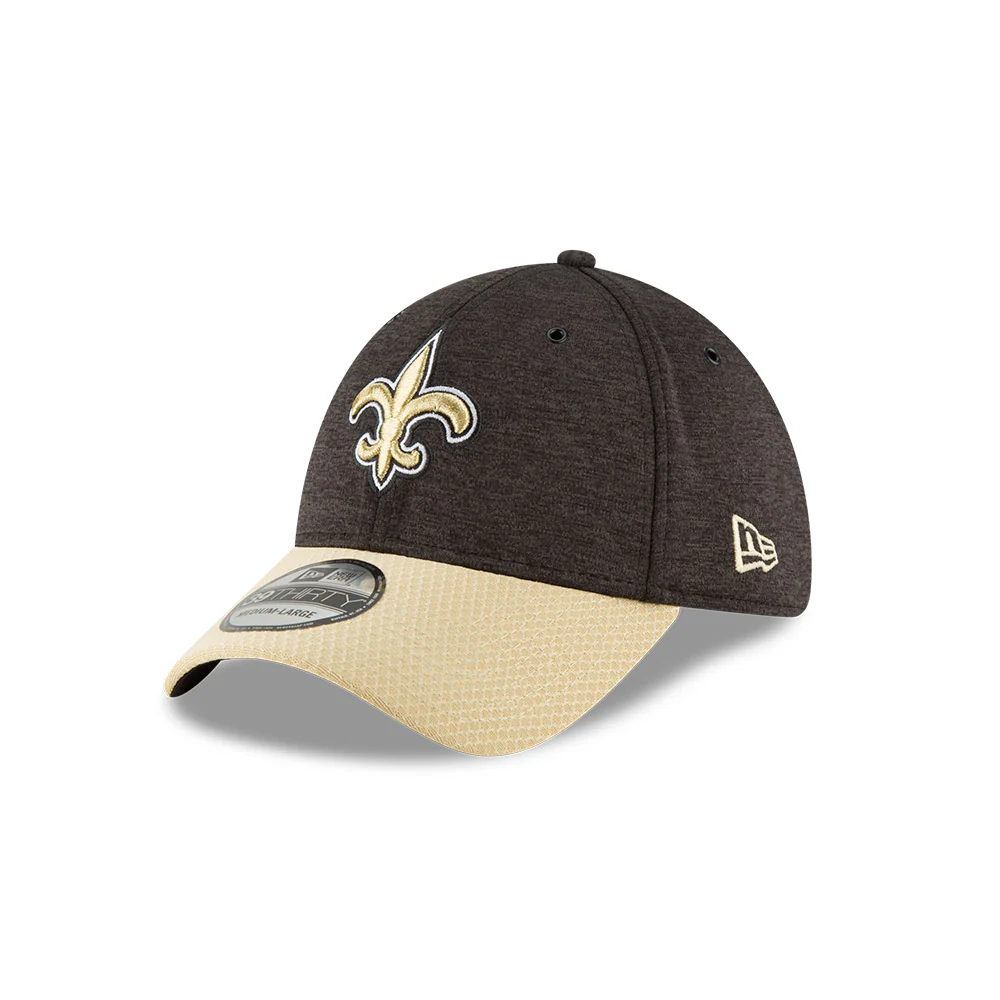 New Orleans Saints New Era 2018 On Field Sideline Home 39Thirty Flex Fit Hat - Image 7