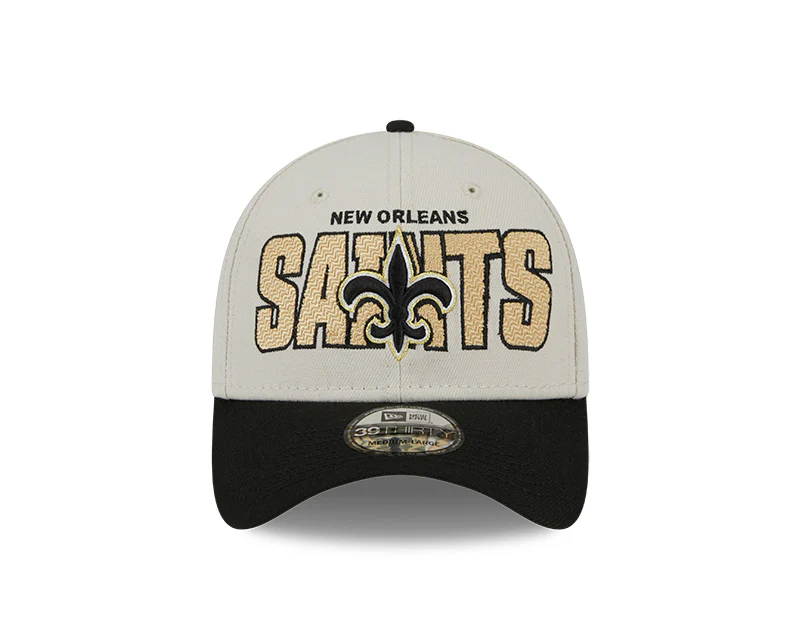 New Orleans Saints New Era 2023 NFL Draft 39THIRTY Flex Hat - Cream - Image 2