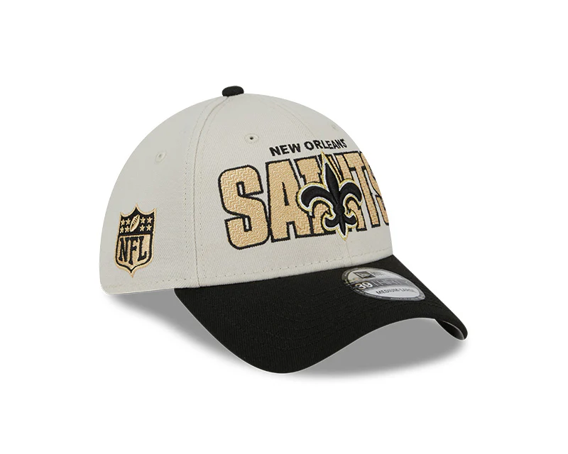 New Orleans Saints New Era 2023 NFL Draft 39THIRTY Flex Hat - Cream - Image 3