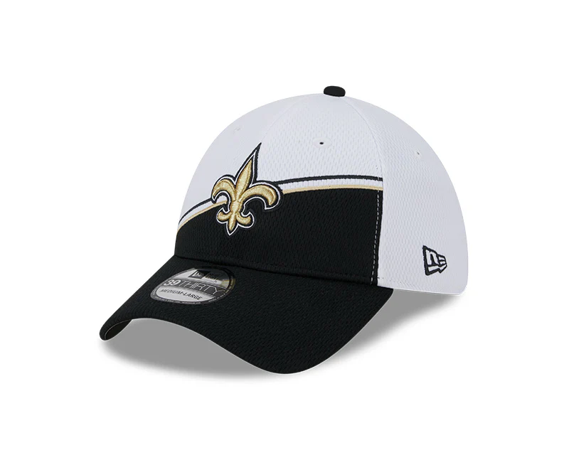 New Orleans Saints New Era 2023 Sideline 39THIRTY Flex Hat - White/Black