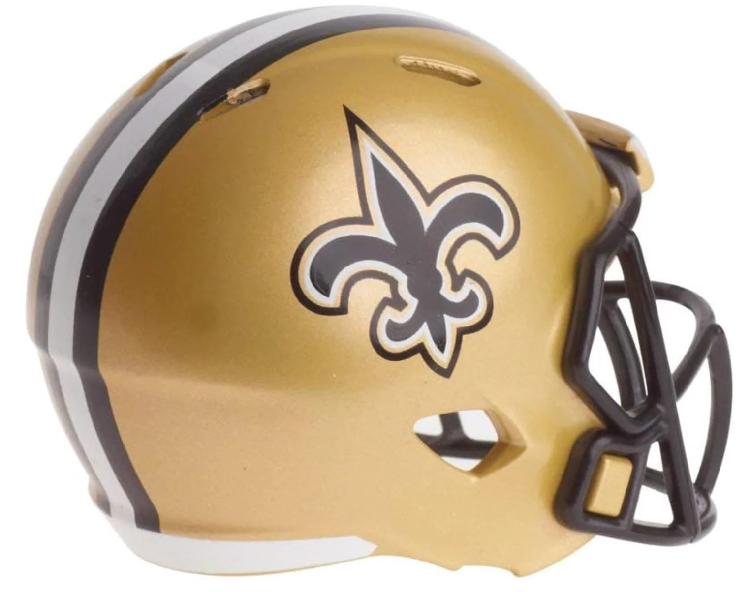 New Orleans Saints NFL Riddell Speed Pocket PRO Micro/Pocket-Size/Mini Football Helmet - Image 2