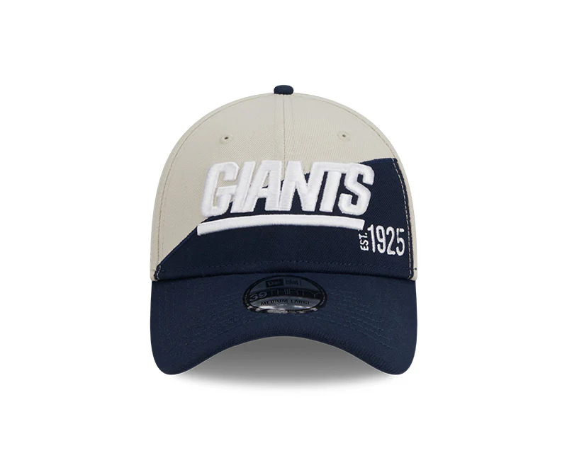 New York Giants New Era 2023 Historic Sideline 39THIRTY Flex Hat - Cream/Navy - Image 2