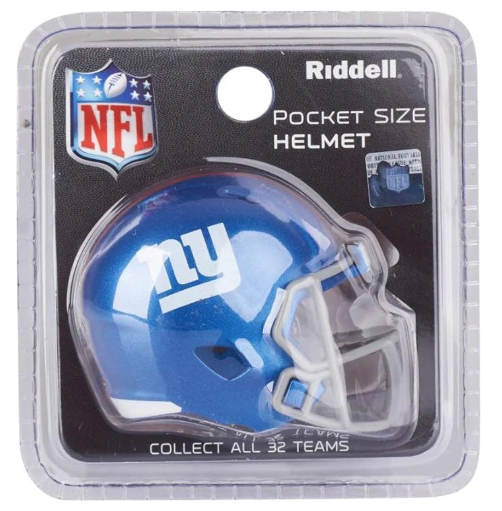 New York Giants  NFL Riddell Speed Pocket PRO Micro/Pocket-Size/Mini Football Helmet - Image 2