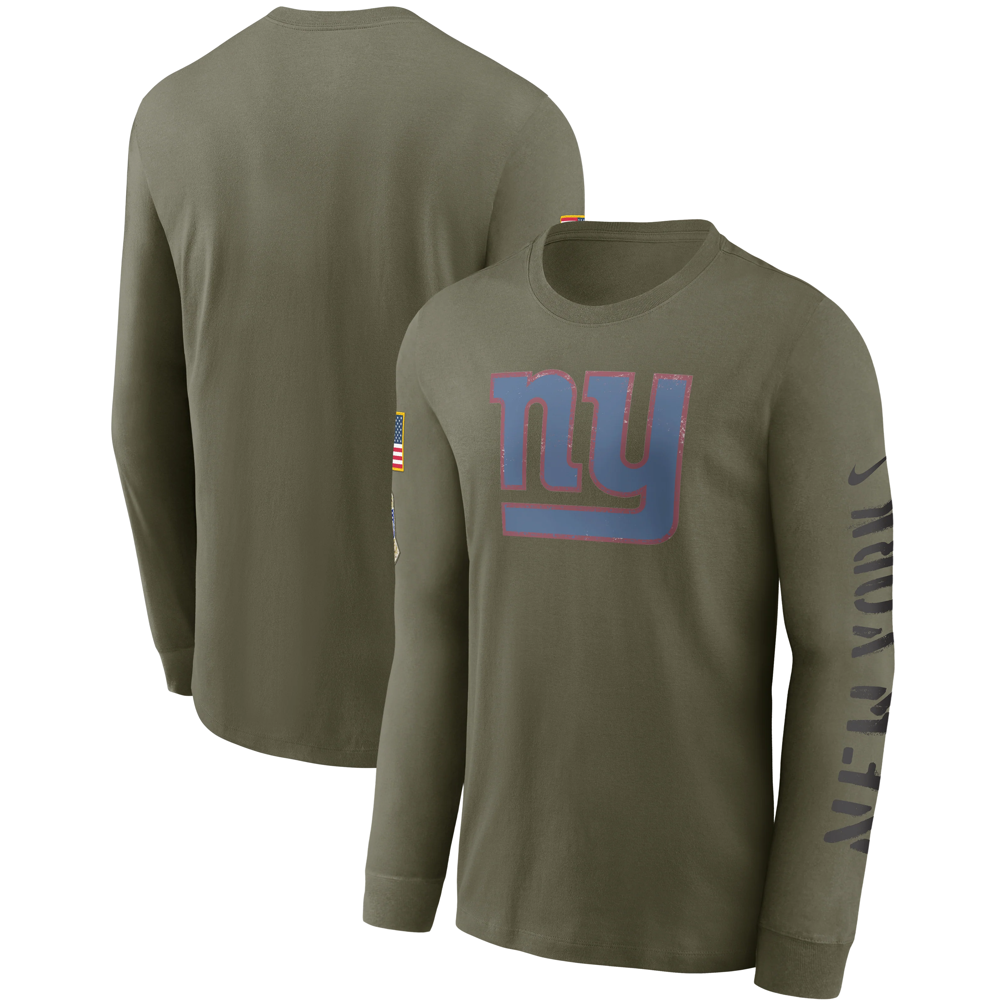 New York Giants Nike 2022 Salute To Service - Team Logo Long Sleeve T-Shirt - Olive