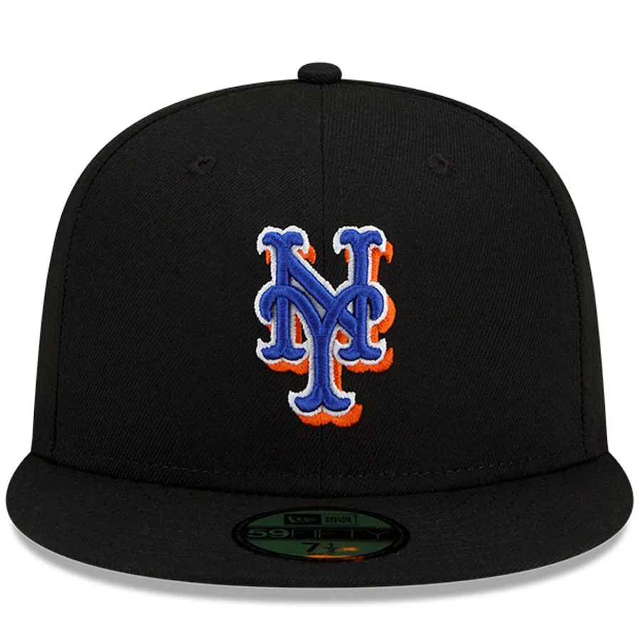 New York Mets New Era Black Alternate Authentic Collection On-Field 59FIFTY Fitted Hat - Image 2