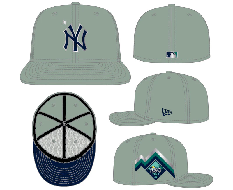 New York Yankees Authentic Collection All Star Game 2023 With Patch New Era 59FIFTY Fitted Hat - Image 7
