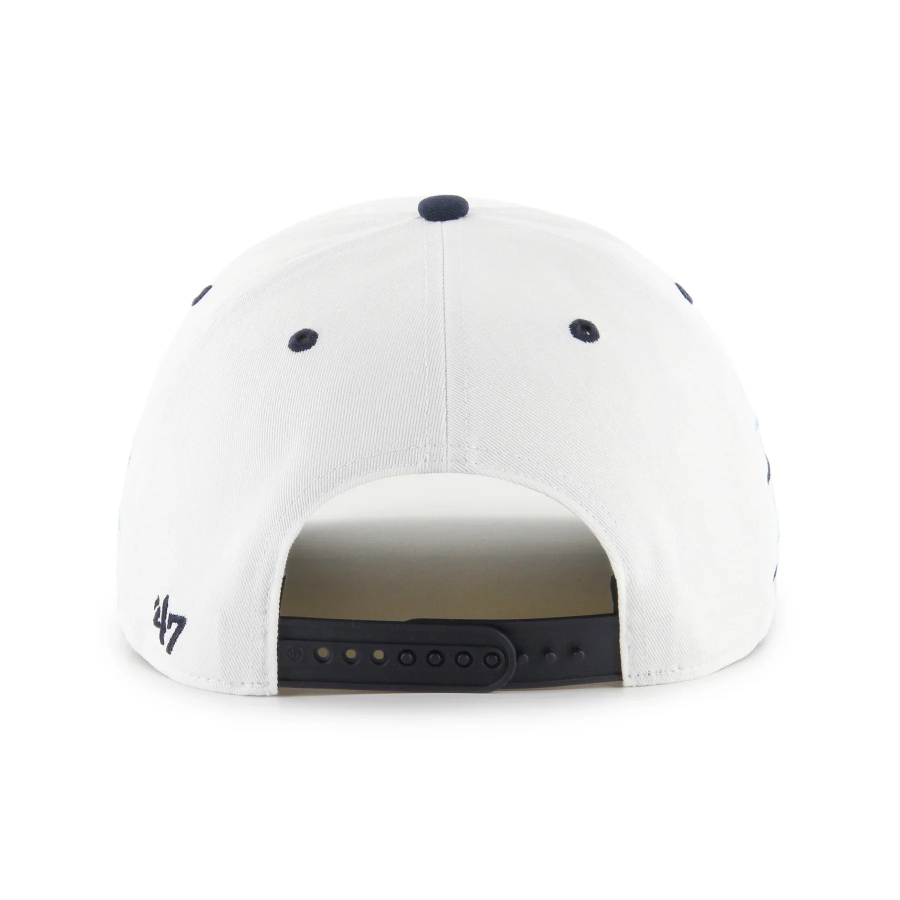 North Carolina 47' Brand Diamond Cut Hitch Snapback Hat - White - Image 2