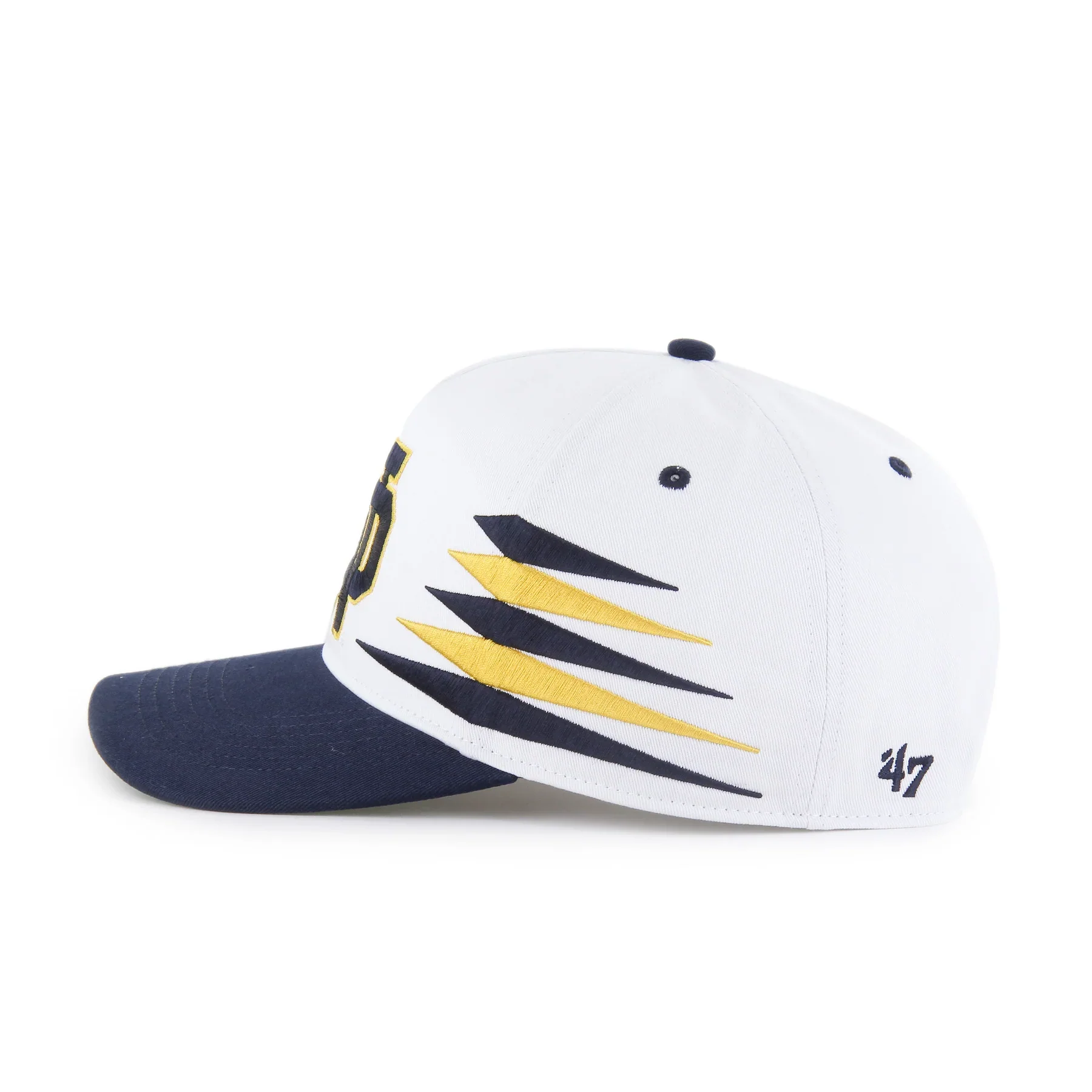 Notre Dame 47' Brand Diamond Cut Hitch Snapback Hat - White - Image 2