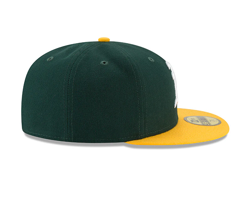 Oakland Athletics New Era Green/Yellow Authentic Collection On-Field Home 59FIFTY Fitted Hat - Image 3