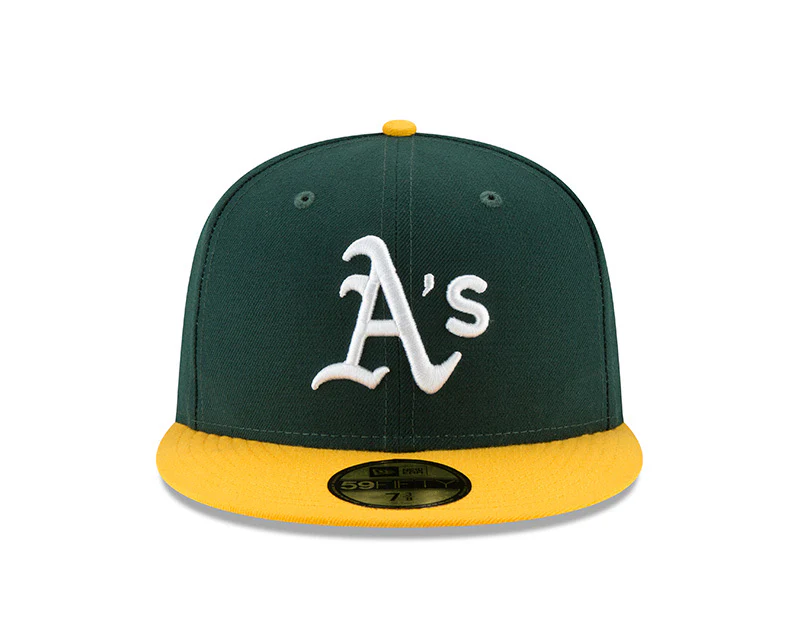 Oakland Athletics New Era Green/Yellow Authentic Collection On-Field Home 59FIFTY Fitted Hat - Image 4