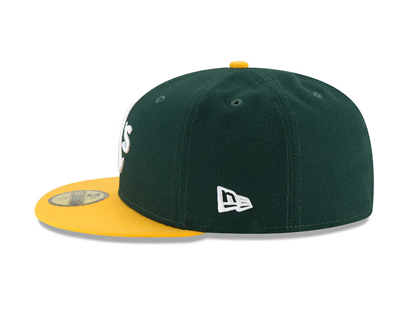 Oakland Athletics New Era Green/Yellow Authentic Collection On-Field Home 59FIFTY Fitted Hat - Image 5