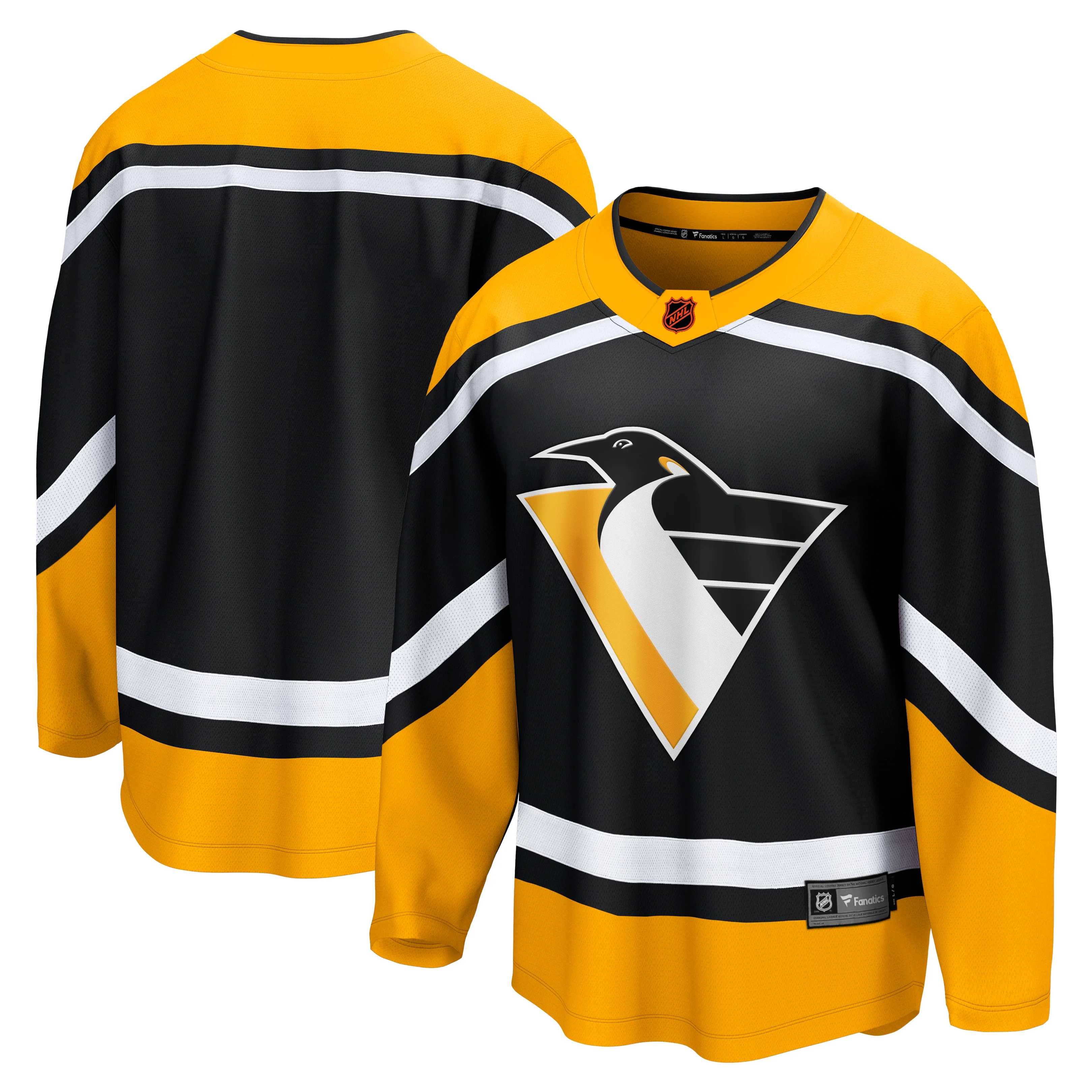 Pittsburgh Penguins Fanatics Branded - Retro Reverse Special Edition 2.0 Breakaway Blank Jersey - Black - Image 3