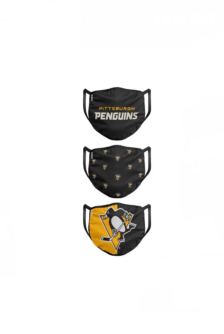 Pittsburgh Penguins FOCO NHL Face Mask Covers Adult 3 Pack - Image 2