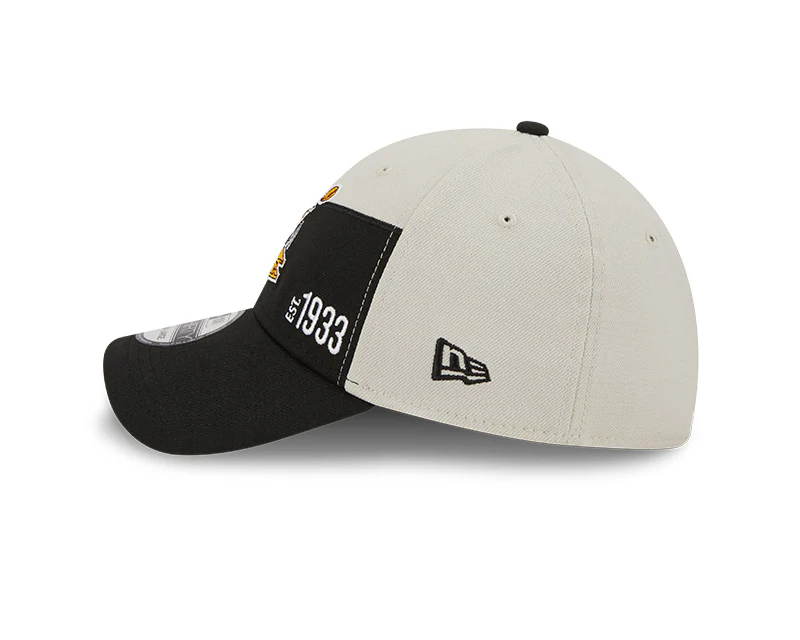 Pittsburgh Steelers New Era 2023 Historic Sideline 39THIRTY Flex Hat - Cream/Black - Image 4