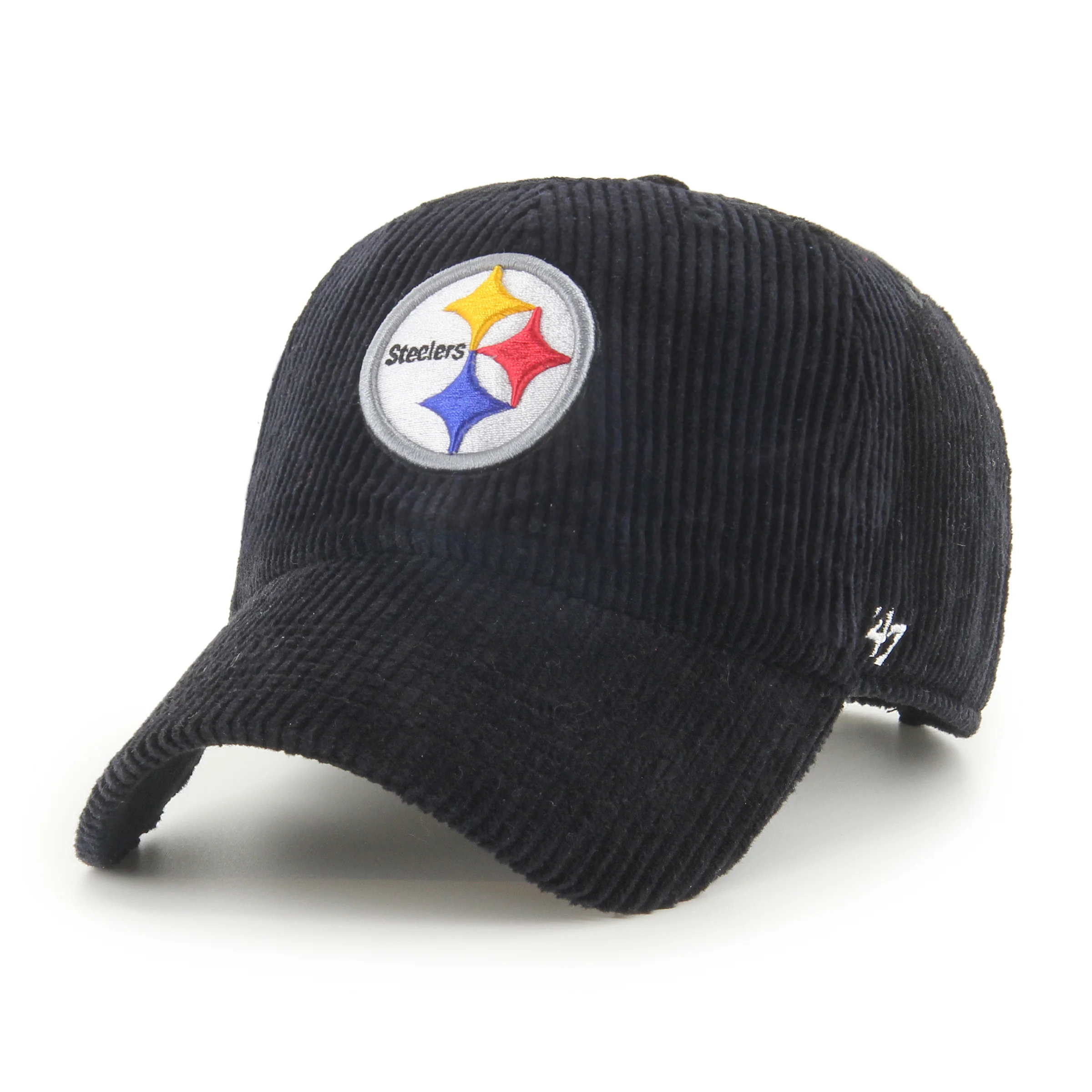 Pittsburgh Steelers THICK CORD Clean Up '47 Brand Adjustable Hat - Black