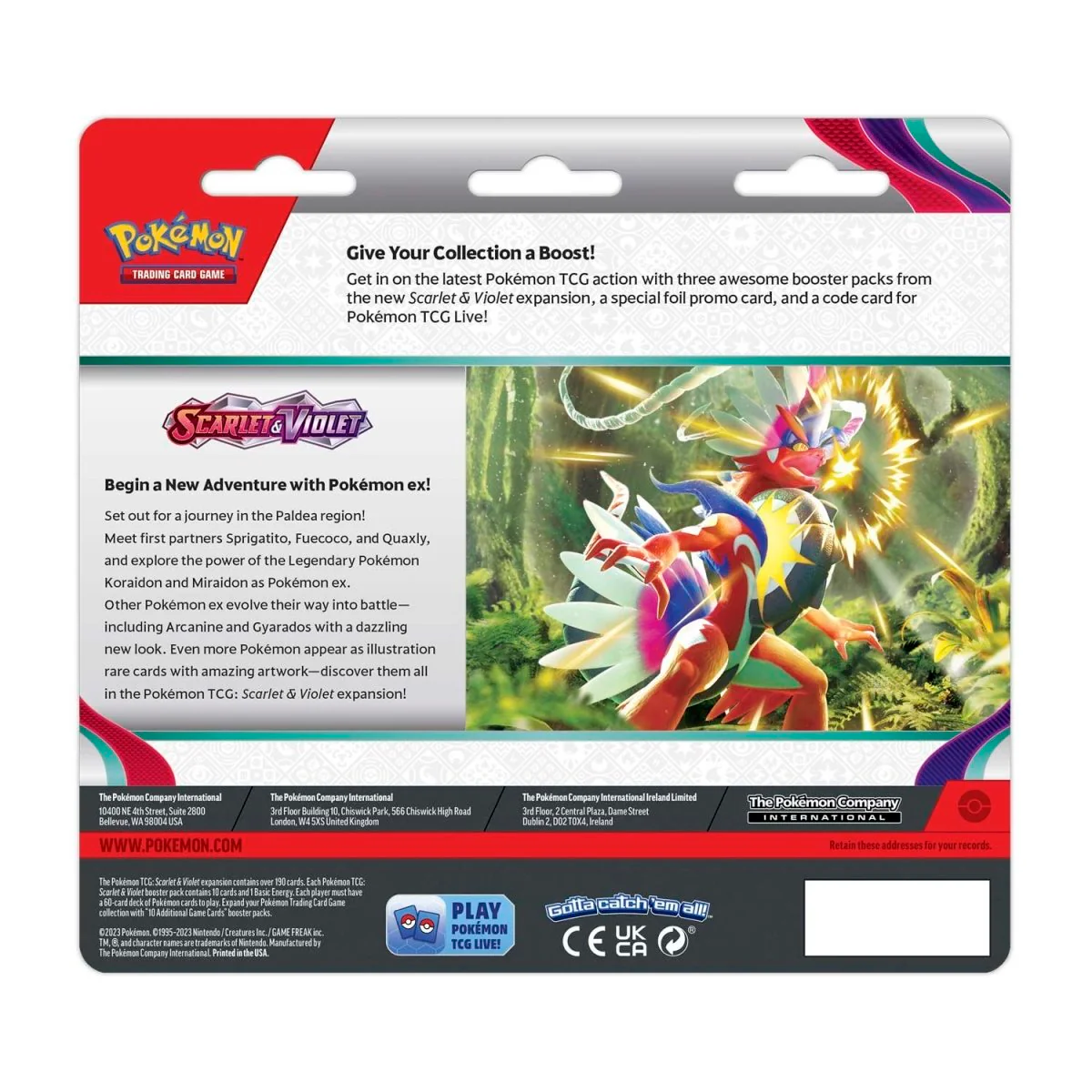 Pokémon TCG :Scarlet & Violet 3 Booster Packs & Arcanine Promo Card - Image 2