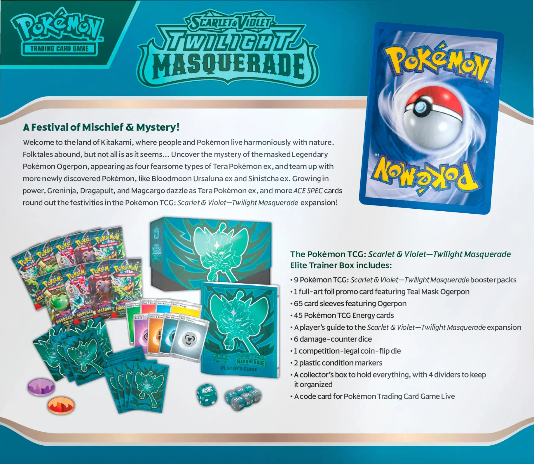Pokémon TCG: Scarlet & Violet-Twilight Masquerade Elite Trainer Box - Image 3