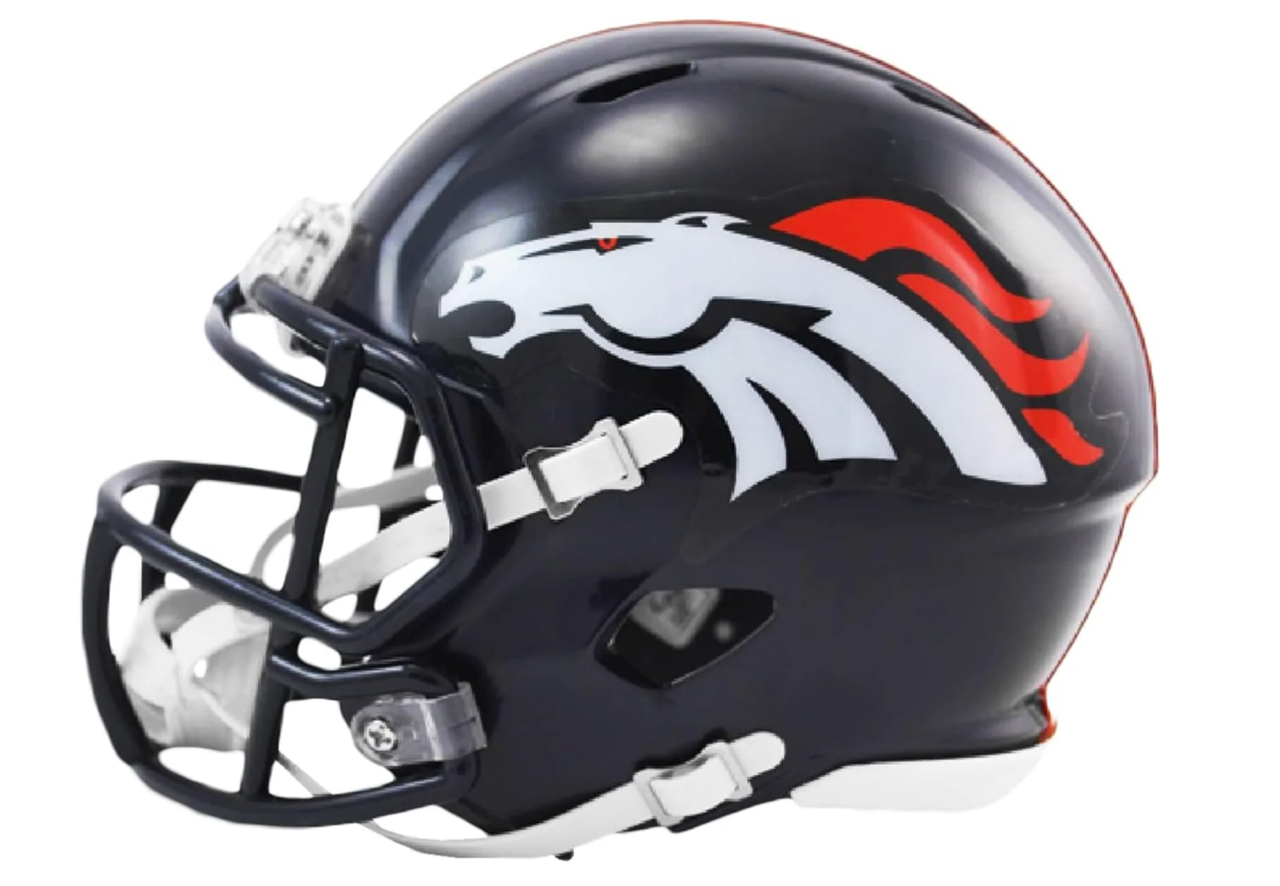 Denver Broncos NFL Riddell Revolution Speed Mini Football Helmet - Image 2