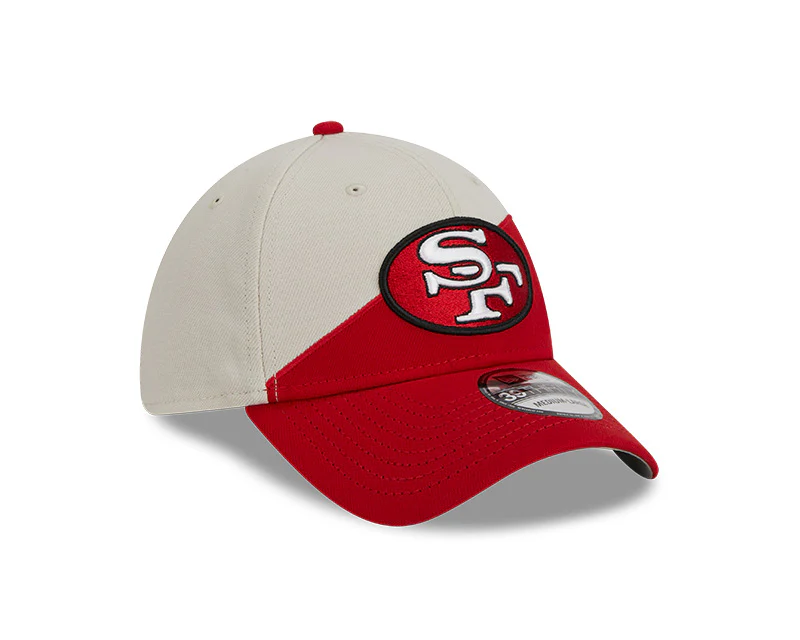 San Francisco 49ers New Era 2023 Historic Sideline 39THIRTY Flex Hat - Cream/Red - Image 3