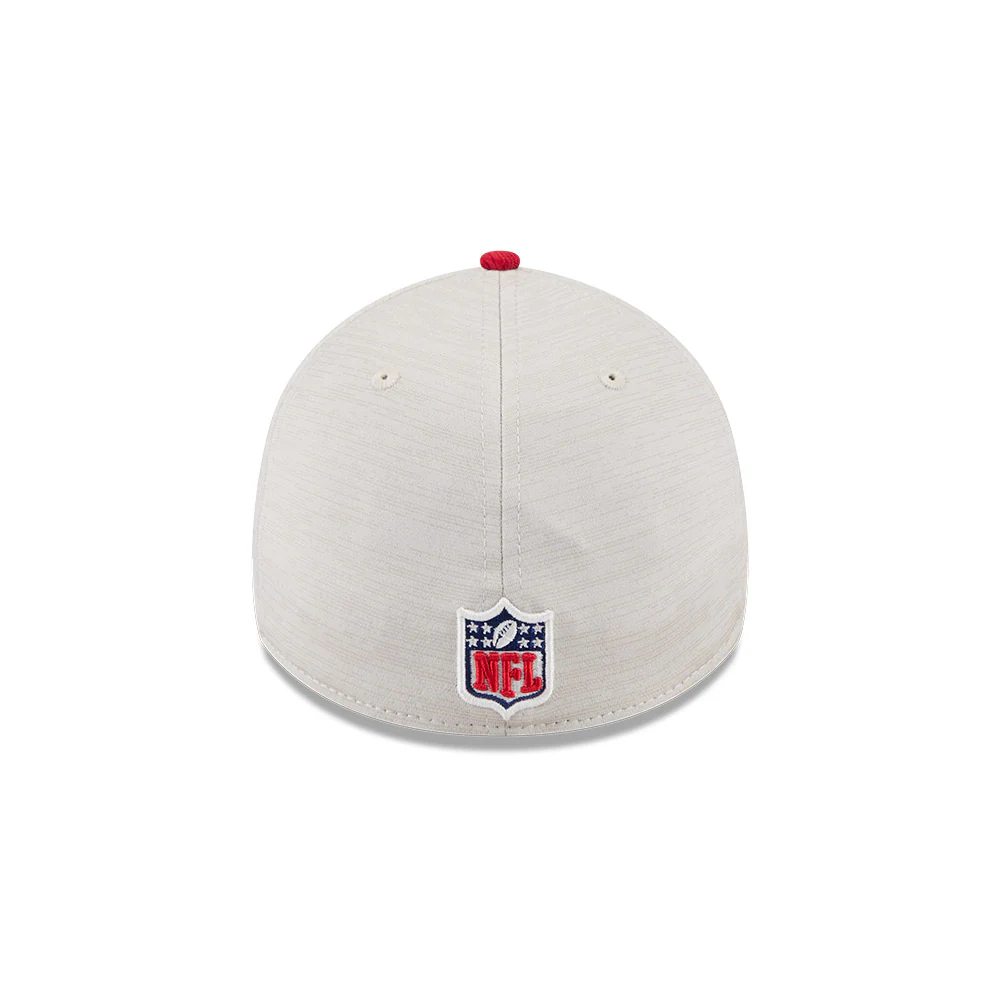 San Francisco 49ers New Era 2024 Sideline Historic 39THIRTY Flex Hat - Stone / Red - Image 5