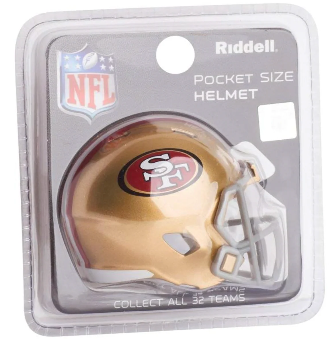 San Francisco 49ers NFL Riddell Speed Pocket PRO Micro/Pocket-Size/Mini Football Helmet - Image 3