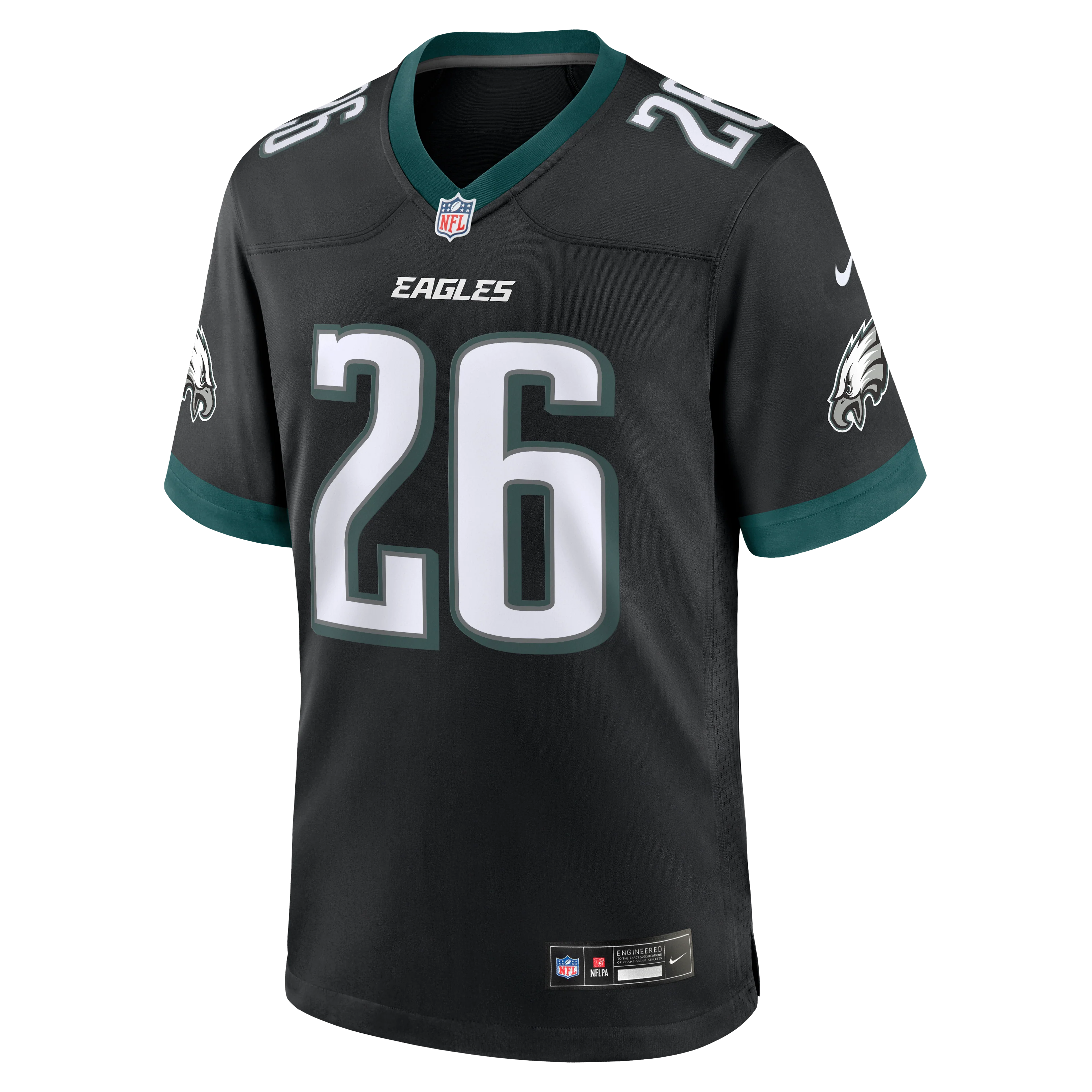 Saquon Barkley #26 Philadelphia Eagles Nike Game Jersey - Alternate Black - Image 2