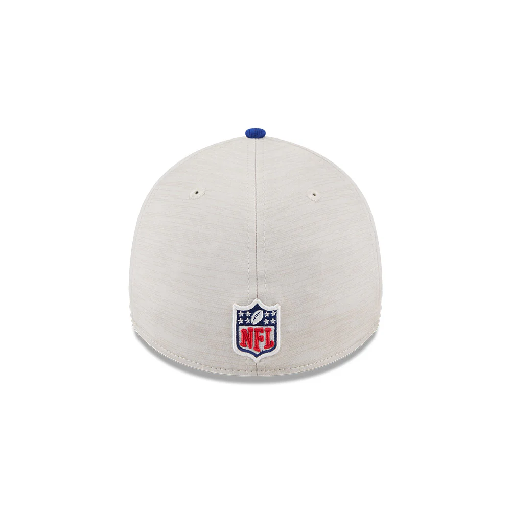Seattle Seahawks New Era 2024 Sideline Historic 39THIRTY Flex Hat - Stone / Blue - Image 4