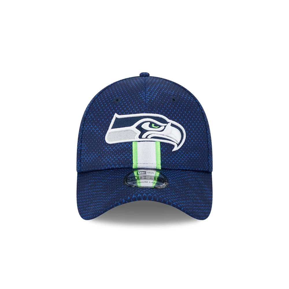 Seattle Seahawks NFL 2024 Sideline New Era 39 Thirty Flex Hat - Navy - Image 6