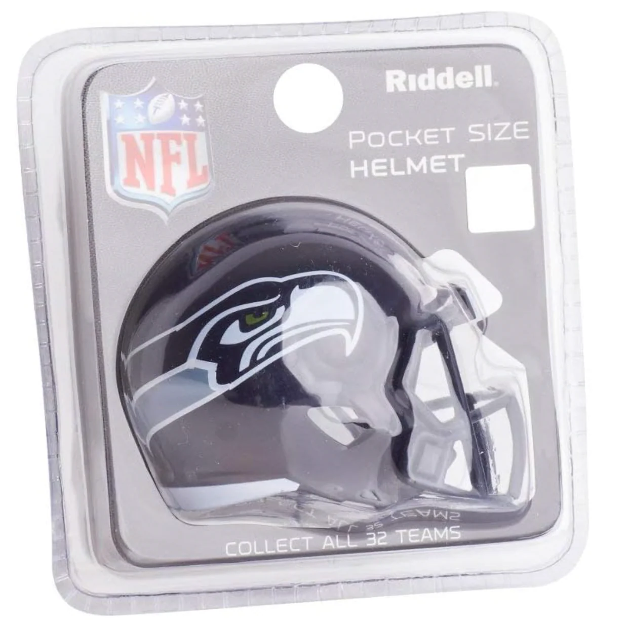 Seattle Seahawks NFL Riddell Speed Pocket PRO Micro/Pocket-Size/Mini Football Helmet - Image 3