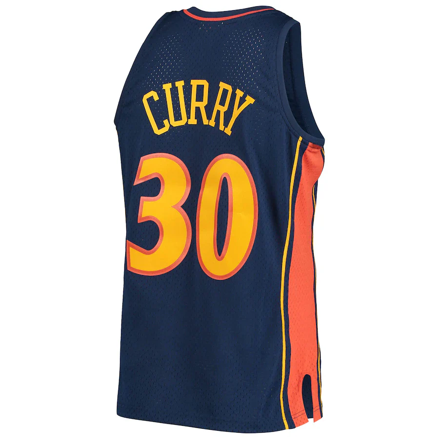 Stephen Curry #30 Golden State Warriors Mitchell & Ness 2009-10 Hardwood Classic Swingman Jersey - Navy - Image 2