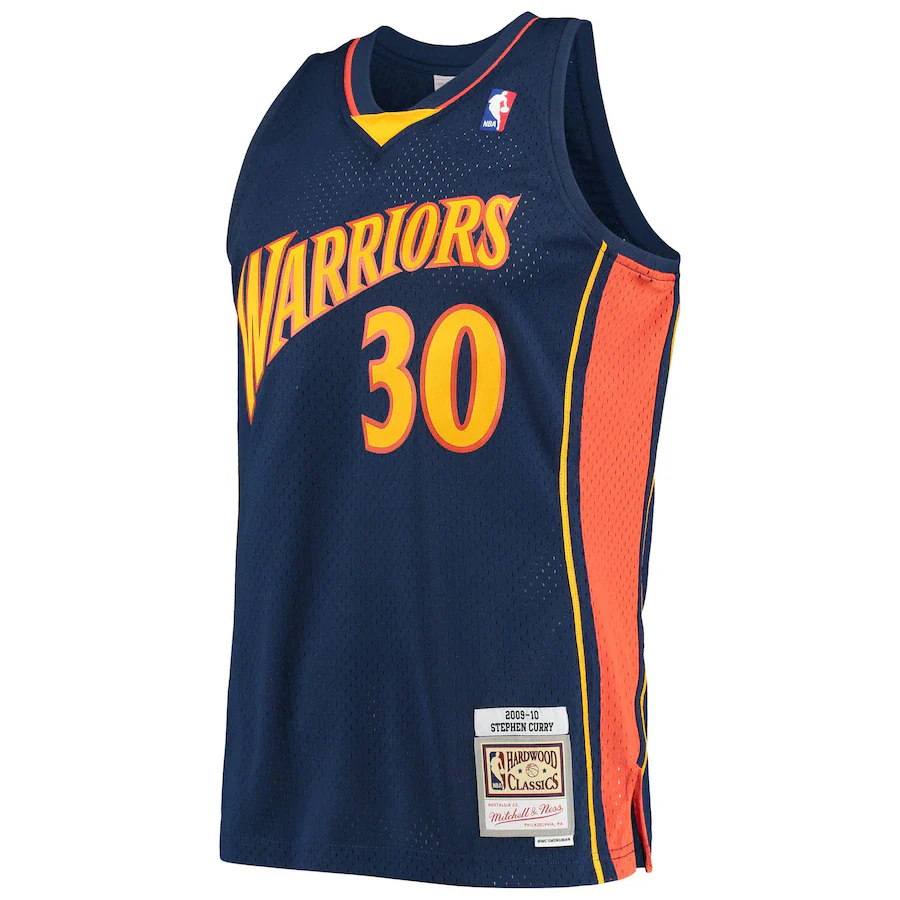 Stephen Curry #30 Golden State Warriors Mitchell & Ness 2009-10 Hardwood Classic Swingman Jersey - Navy - Image 3
