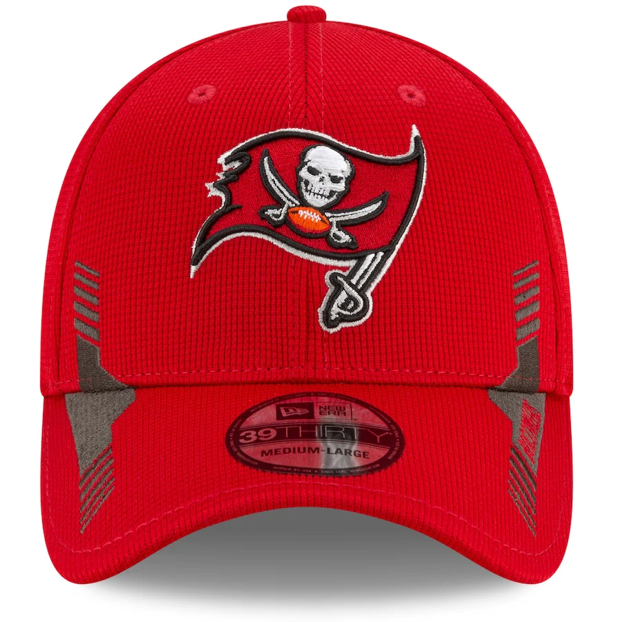 Tampa Bay Buccaneers 2021 New Era NFL Sideline Home Red 39THIRTY Flex Hat - Image 2