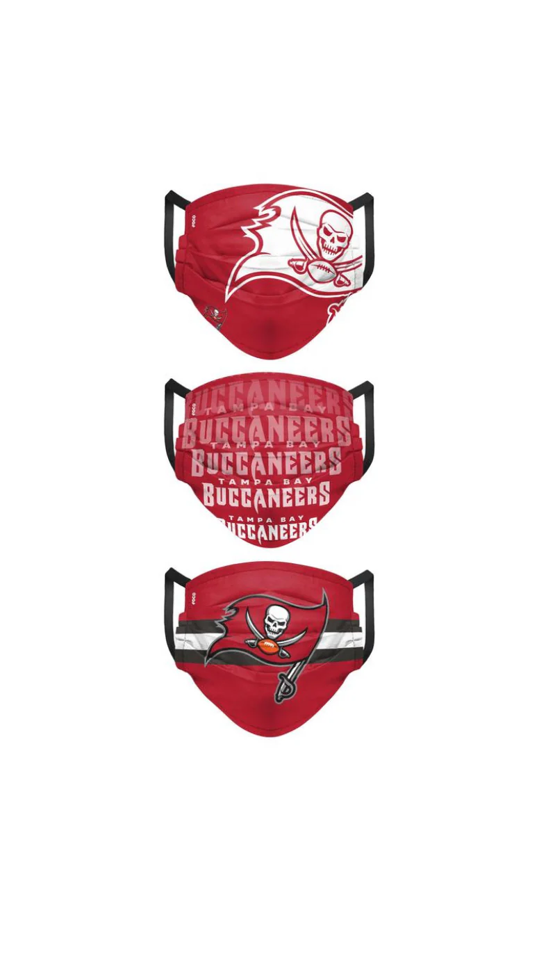 Tampa Bay Buccaneers Match Day FOCO NFL Face Mask Covers Adult 3 Pack - Image 2