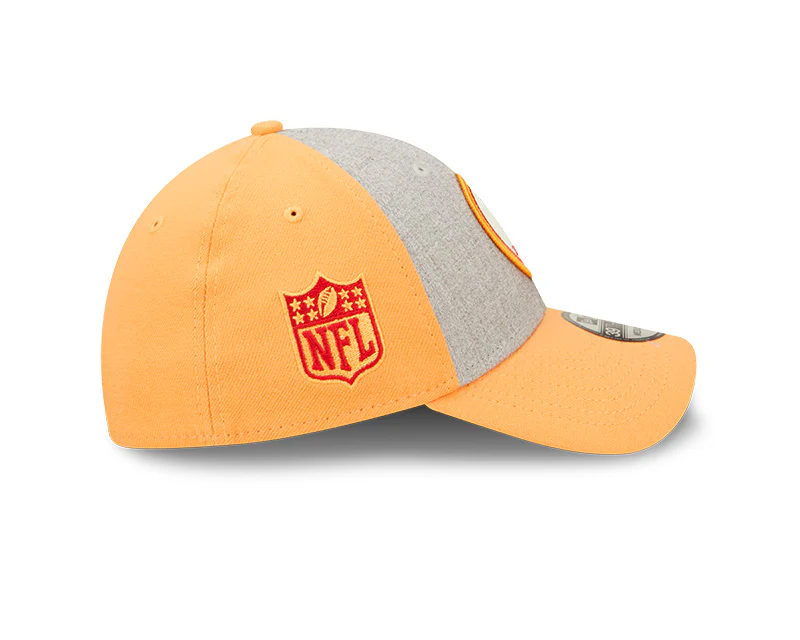 Tampa Bay Buccaneers New Era 2022 Sideline 39THIRTY Historic Flex Hat - Heathered Gray/Orange - Image 6