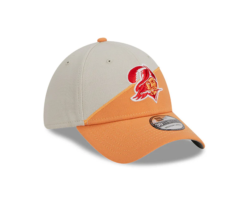 Tampa Bay Buccaneers New Era 2023 Historic Sideline 39THIRTY Flex Hat - Cream/Yellow - Image 4