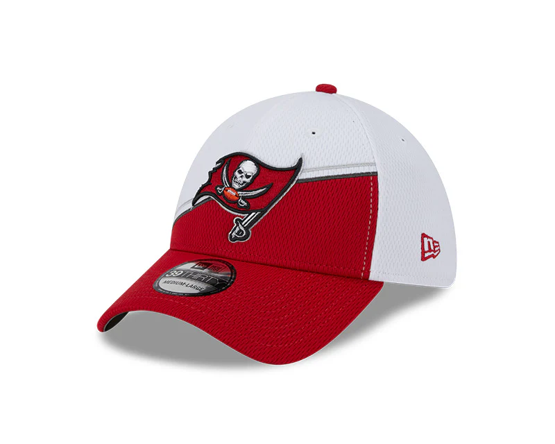 Tampa Bay Buccaneers New Era 2023 Sideline 39THIRTY Flex Hat - White/Red