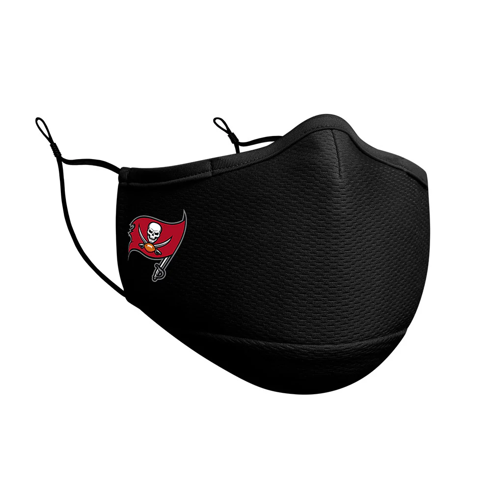 Tampa Bay Buccaneers New Era Black On-Field Face Cover Mask - Image 2