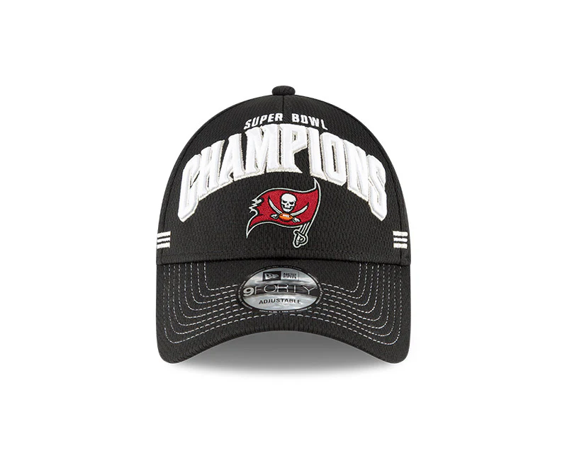 Tampa Bay Buccaneers New Era Black Super Bowl LV Champions - Locker Room 9FORTY Snapback Adjustable Hat - Image 2