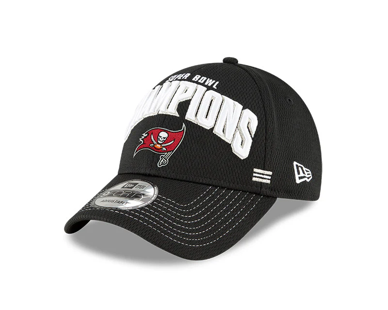 Tampa Bay Buccaneers New Era Black Super Bowl LV Champions - Locker Room 9FORTY Snapback Adjustable Hat - Image 3