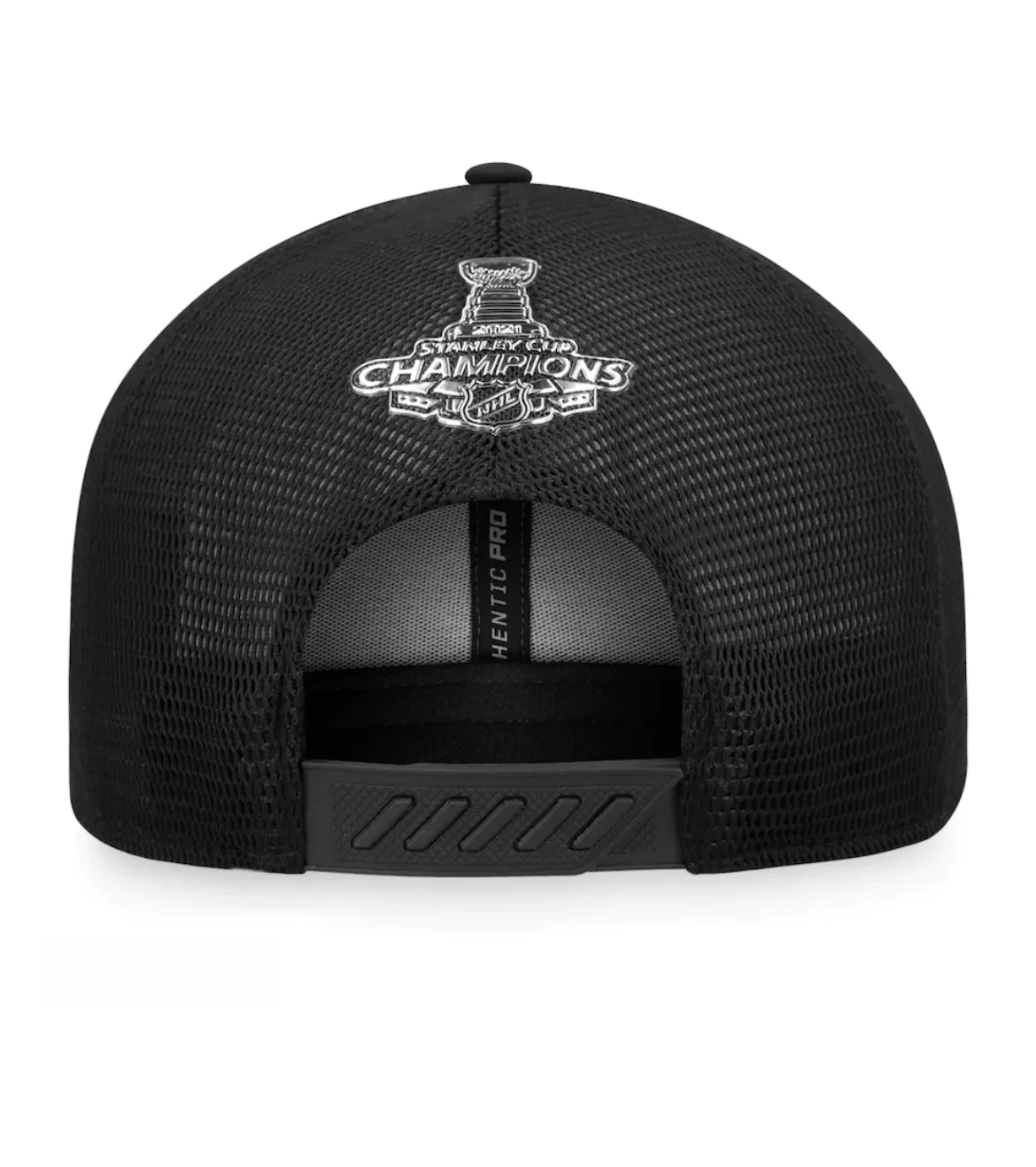 Tampa Bay Lightning Fanatics Branded Black Trucker Mesh 2021 Stanley Cup Champions - Locker Room Adjustable Hat - Image 3