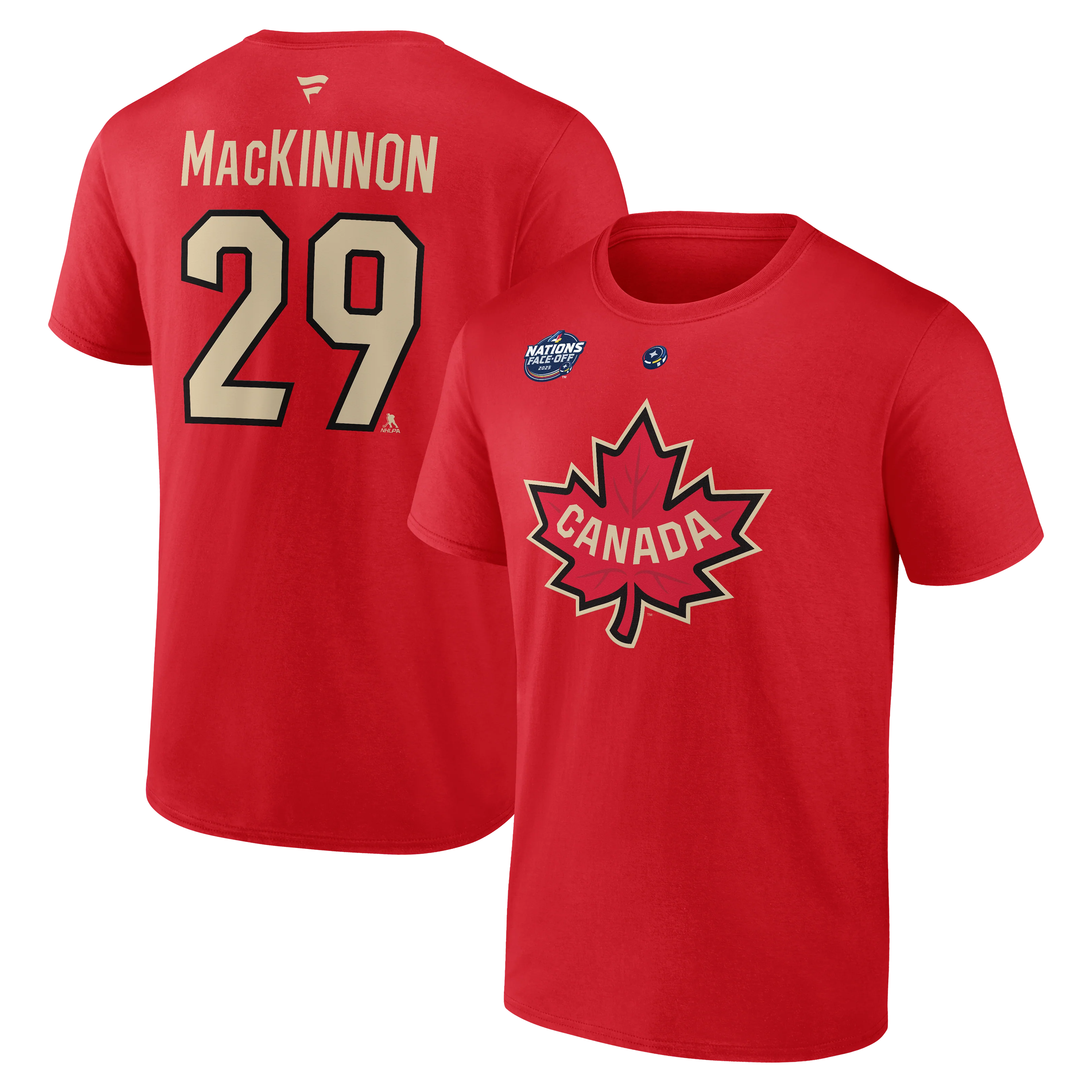 Team Canada 4 Nations Face-Off 2025 #29 Nathen Mackinnon Fanatics T-Shirt