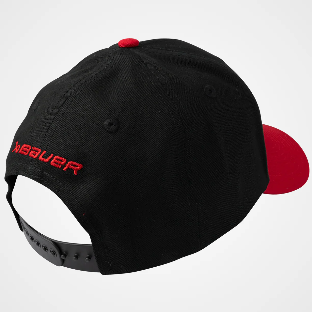 Team Canada Hockey Bauer Two-Tone Olympics Snapback Curved Hat 2026 - Black/Red - Image 2